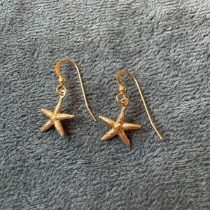 Gold Fill Starfish Dangle Earrings